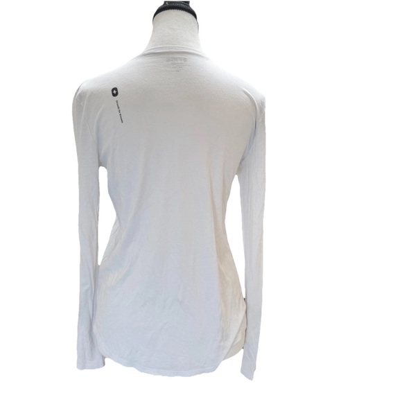 Figs Underscrub Long Sleeve I AM A NURSE Soft White Crew XS Pima Modal *Flawed - Picture 4 of 9